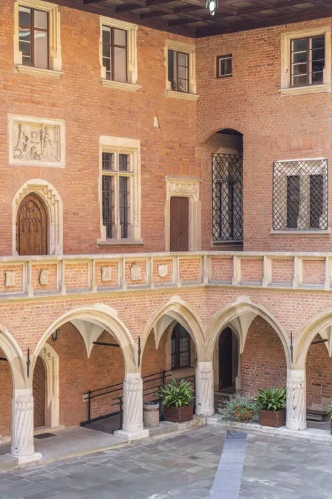 Framed Print : Courtyard of the Collegium Maius, Jagiellonian University, Krakow Old Town, Krakow