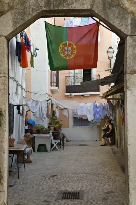 Framed Print : Courtyard, Lisbon, Portugal Framed Print : Courtyard, Lisbon, Portugal
