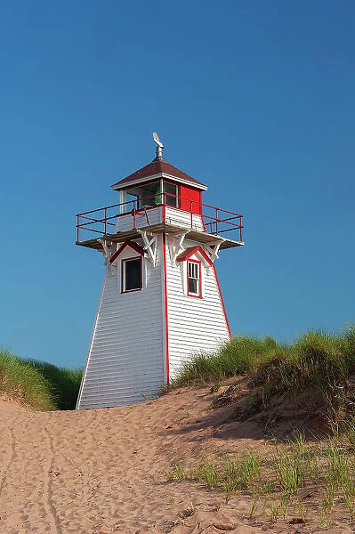 Covehead Harbour Lighthouse in Covehead. Prince Edward Island National Park, Prince Edward Island, Canada