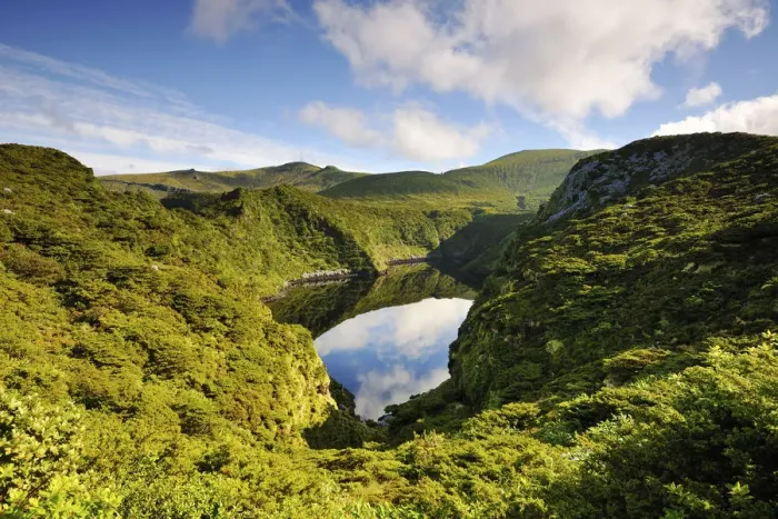 Framed Print : Crater lake, Caldeira Comprida. Flores, Azores islands, Portugal Framed Print : Crater lake, Caldeira Comprida. Flores, Azores islands, Portugal