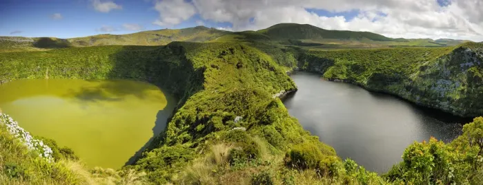 Framed Print : Crater lakes, Caldeira Comprida & Caldeira Funda. Flores, Azores islands, Portugal Framed Print : Crater lakes, Caldeira Comprida & Caldeira Funda. Flores, Azores islands, Portugal