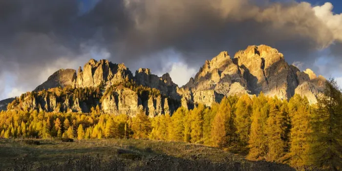 Framed Print : Cristallo Mountains in Autumn, Dolomites, Italy Framed Print : Cristallo Mountains in Autumn, Dolomites, Italy