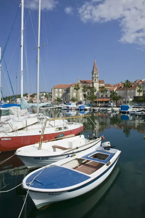 Framed Print : Croatia, Central Dalmatia, Brac Island, Mlina harbour Framed Print : Croatia, Central Dalmatia, Brac Island, Mlina harbour