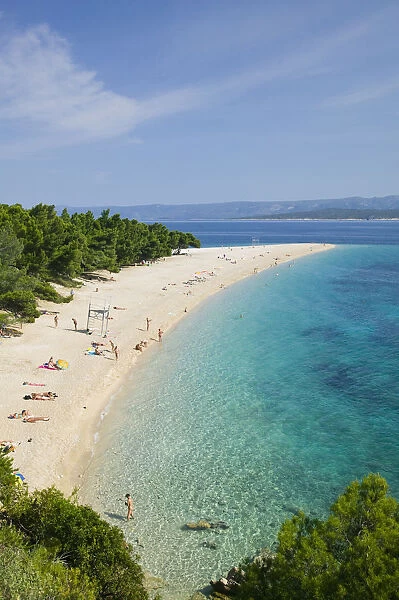 Croatia, Central Dalmatia, Brac Island, Bol, Zlatni Rat Beach