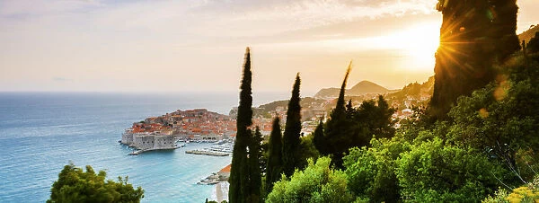 Croatia, Dalmatia, Dubrovnik, Old town. View over the old town