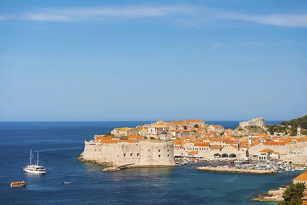 Croatia, Dalmatia, Dubrovnik, Old town. View over the old town