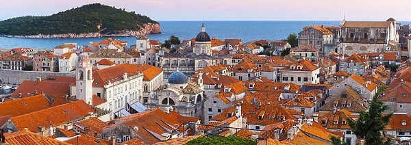Croatia, Dalmatia, Dubrovnik, Old Town (Stari Grad) from Old Town Walls