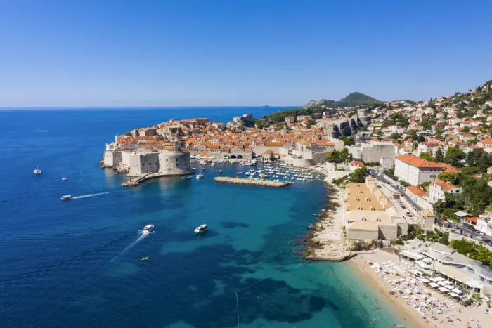 Framed Print : Croatia, Dubrovnik, Aerial view of the old town
