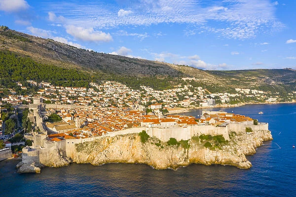 Croatia, Dubrovnik, Aerial view of the old town