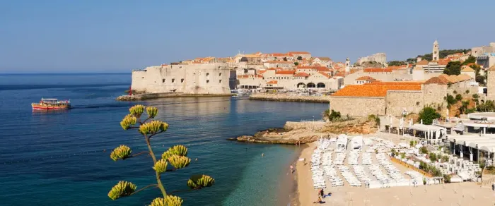 Framed Print : Croatia, Dubrovnik, morning over Banya Beech