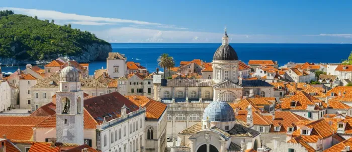 Framed Print : Croatia, Dubrovnik, View of the rooftops