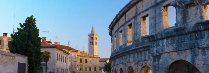 Framed Print : Croatia, Istria, Pula, Pula Arena, Roman Amphitheatre