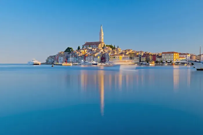 Framed Print : Croatia, Istria, Rovinj, harbour and Cathedral of St. Euphemia Framed Print : Croatia, Istria, Rovinj, harbour and Cathedral of St. Euphemia