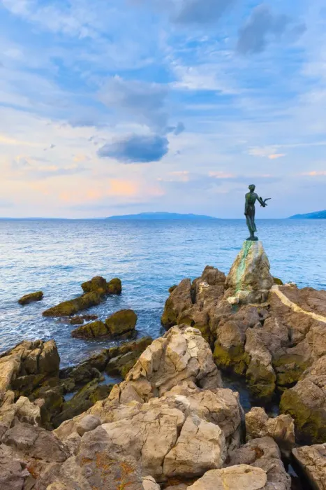 Framed Print : Croatia, Kvarner Region, Maiden with the Seagull, a statue by Zvonko Car (1956) Framed Print : Croatia, Kvarner Region, Maiden with the Seagull, a statue by Zvonko Car (1956)