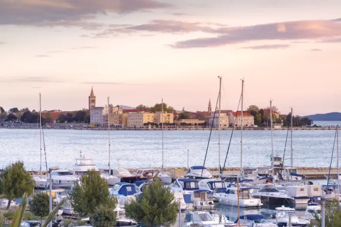 Framed Print : Croatia, North Dalmatia, Dalmatian coast, Zadar, Zara, boats in the Tankerkomerc harbour Framed Print : Croatia, North Dalmatia, Dalmatian coast, Zadar, Zara, boats in the Tankerkomerc harbour