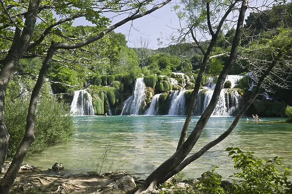 Croatia, Sibenik, Knin Region, Krka National Park, Skradinski Buk Waterfalls