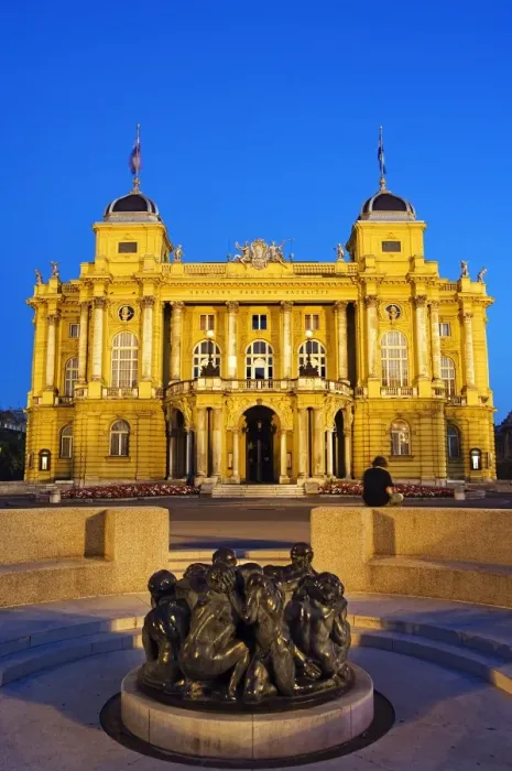 Framed Print : Croatian National Theatre Neobaroque Architecture dating