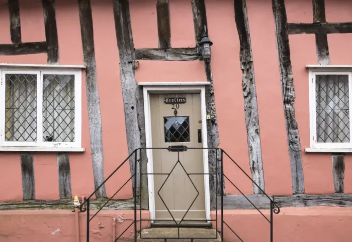 Framed Print : A crooked house in Lavenham, Suffolk, England Framed Print : A crooked house in Lavenham, Suffolk, England