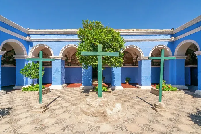 Framed Print : Crosses at cloister Monastery of Santa Catalina de Siena, UNESCO, Arequipa, Arequipa Province, Arequipa Region, Peru Framed Print : Crosses at cloister Monastery of Santa Catalina de Siena, UNESCO, Arequipa, Arequipa Province, Arequipa Region, Peru