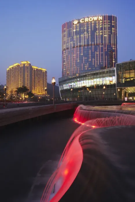 Framed Print : Crown Towers Hotel at dusk, City of Dreams, Cotai Strip, Macau, China