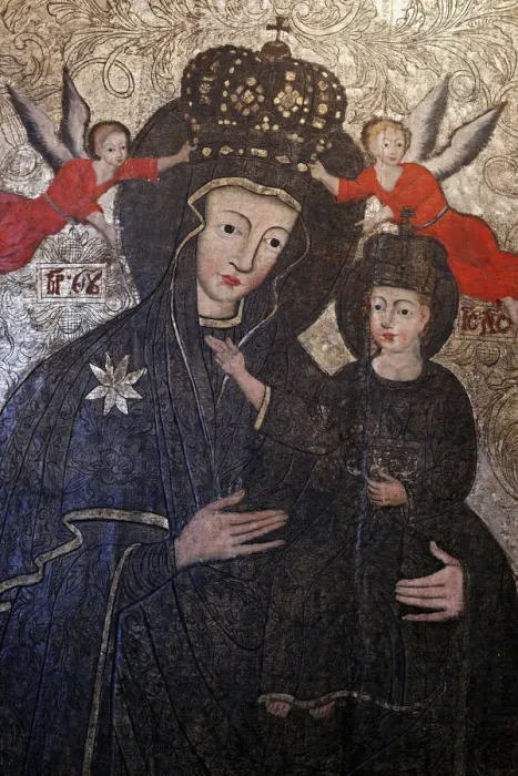 Framed Print : Crowning of the Virgin (18 century), Volyn icon, museum, Lutsk, Volyn oblast, Ukraine