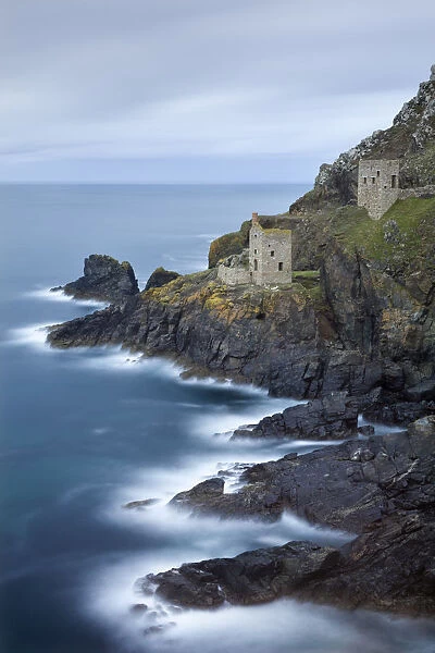 The Crowns engine houses, a historic reminder of Cornwalls tin mining heyday, Botallack