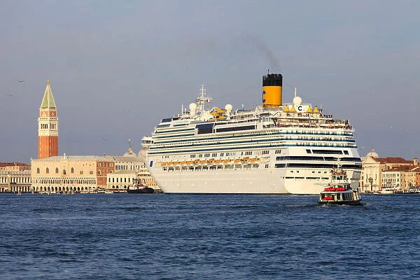 Cruis Ship is Passing Venice, Venice, Veneto, Italy
