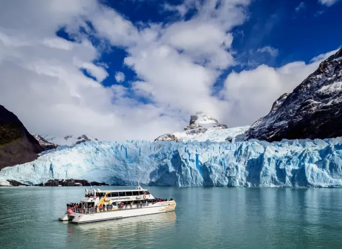 Framed Print : Cruise Ship in front of the Spegazzini Glacier, Los Glaciares National Park, Santa Framed Print : Cruise Ship in front of the Spegazzini Glacier, Los Glaciares National Park, Santa