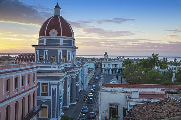 Cuba, Cienfuegos, Parque Martai, View of Palacio de Gobierno - now the City Hall
