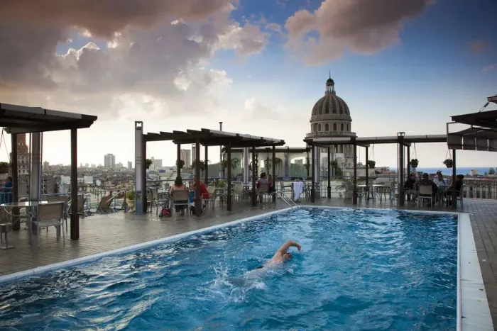 Framed Print : Cuba, Havana, Havana Vieja, Hotel Saratoga, rooftop swimming pool Framed Print : Cuba, Havana, Havana Vieja, Hotel Saratoga, rooftop swimming pool