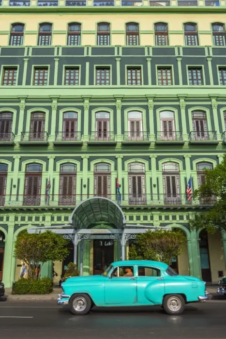 Framed Print : Cuba, Havana, La Habana Vieja, Hotel Saratoga
