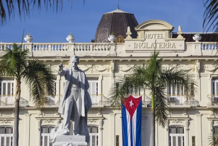 Framed Print : Cuba, Havana, Parque Central, Statue of Jose Marti and the Hotel Inglaterra Framed Print : Cuba, Havana, Parque Central, Statue of Jose Marti and the Hotel Inglaterra