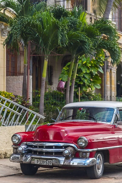 Cuba, Havana, Vedado, classic 1950s American Car