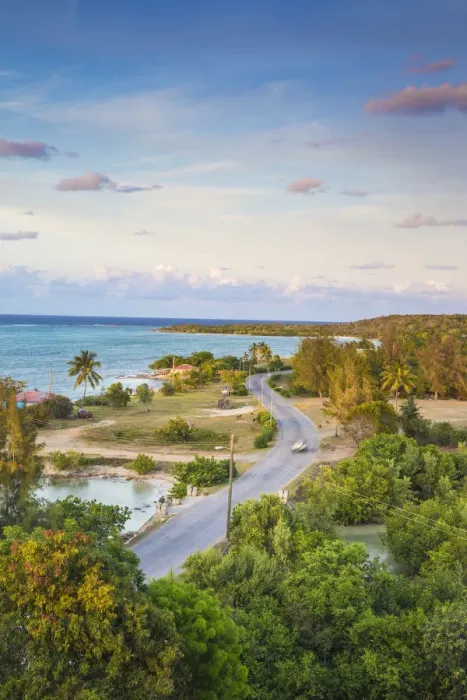 Framed Print : Cuba, Holguin, Playa Guardalvaca, Coastal road at Playa Guardalvaca Framed Print : Cuba, Holguin, Playa Guardalvaca, Coastal road at Playa Guardalvaca