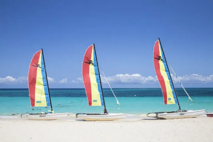 Framed Print : Cuba, Holguin Province, Catamarans on Playa Esmeralda Framed Print : Cuba, Holguin Province, Catamarans on Playa Esmeralda