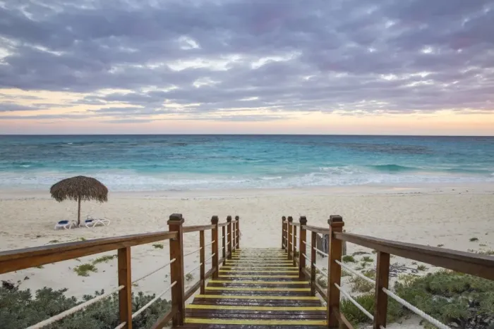 Framed Print : Cuba, Isla de la Juventud, Cayo Largo De Sur, Playa Lindamar, Stairs to beach Framed Print : Cuba, Isla de la Juventud, Cayo Largo De Sur, Playa Lindamar, Stairs to beach
