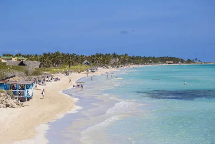 Framed Print : Cuba, Jardines del Rey, Cayo Coco, View of Playa Larga