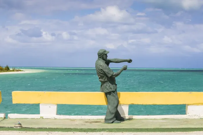 Framed Print : Cuba, Jardines del Rey, Ernest Hemingway statue on causeway linking Cayo Coco to Cayo Framed Print : Cuba, Jardines del Rey, Ernest Hemingway statue on causeway linking Cayo Coco to Cayo
