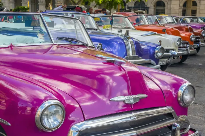 Framed Print : Cuba, La Habana Vieja (Old Havana), Paseo de Marti, classic 1950s American Cars Framed Print : Cuba, La Habana Vieja (Old Havana), Paseo de Marti, classic 1950s American Cars