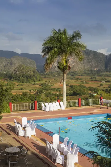 Framed Print : Cuba, Pinar del Raio Province, Vinales, View over Hotel Horizontes Los Jazmines swimming Framed Print : Cuba, Pinar del Raio Province, Vinales, View over Hotel Horizontes Los Jazmines swimming