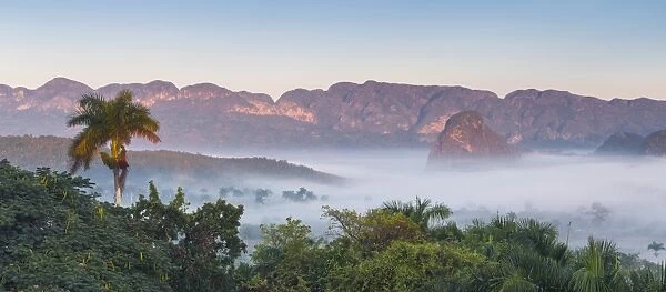 Cuba, Pinar del Rio Province, Vinales, View of Vinales valley