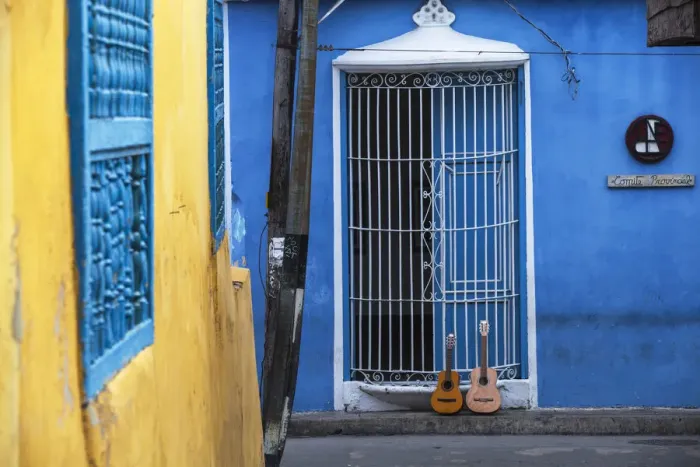 Framed Print : Cuba, Santiago de Cuba Province, Santiago de Cuba, Historical Center, Calle Heredia