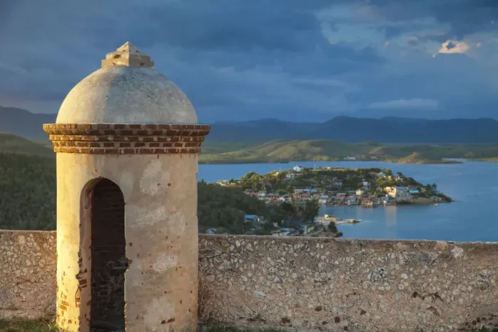 Framed Print : Cuba, Santiago de Cuba Province, Santiago de Cuba, Lighthouse at Castillo de San Pedro Framed Print : Cuba, Santiago de Cuba Province, Santiago de Cuba, Lighthouse at Castillo de San Pedro