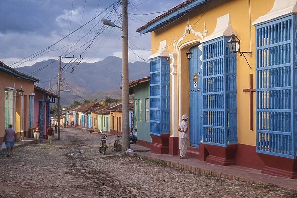 Cuba, Trinidad, Colourful street in historical center