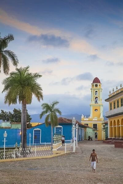 Cuba, Trinidad, Plaza Mayor, Museum Romantico and Museo National de la Lucha Contra Bandidos - former convent of San Francisco de As√≠si