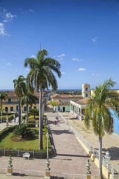 Cuba, Trinidad, View of Plaza Mayor