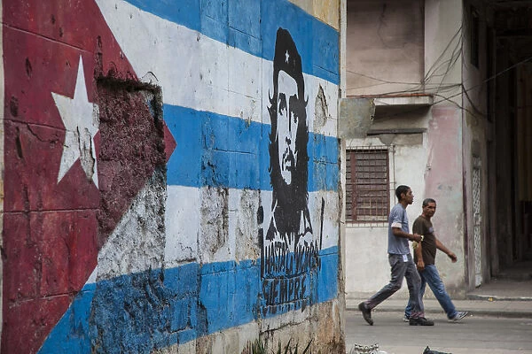 Cuban flag mural, Havana, Cuba