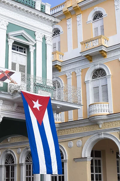 Cuban flag, Sancti Spiritus; Sancti Spiritus Province; Cuba