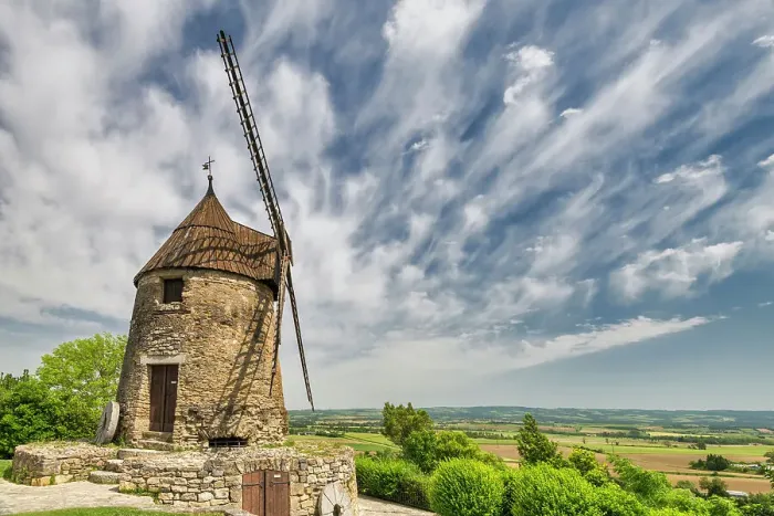 Framed Print : Cugarel Windmill, Castelnaundary, Haute-Garonne, Occitanie Region, France