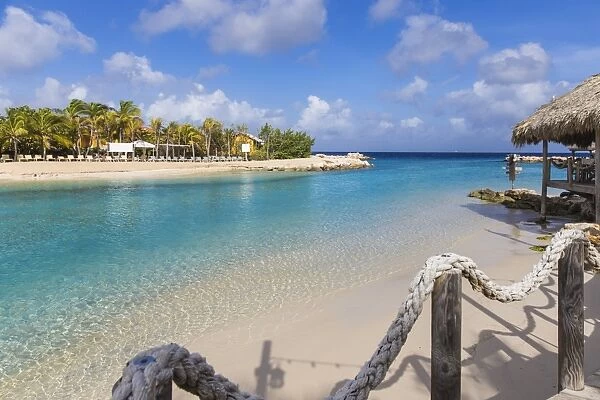 Curacao, Willemstad, Hemingway Beach beach bar and grill and Seaquarium beach, also